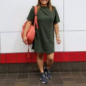 Zara Medium Olive Casual Dress